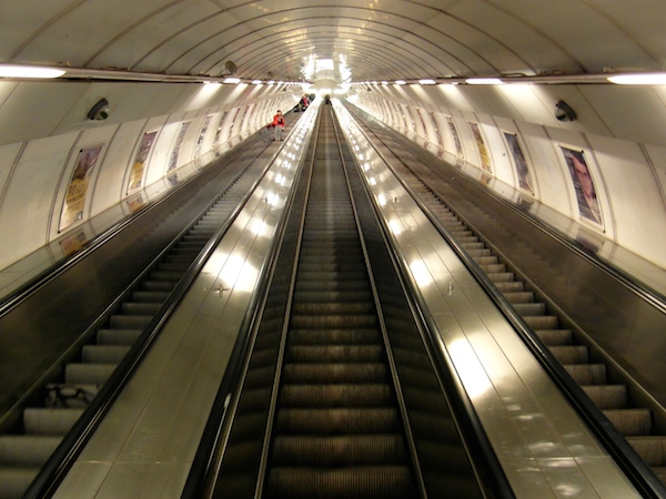Long Escalator at Praha Metro